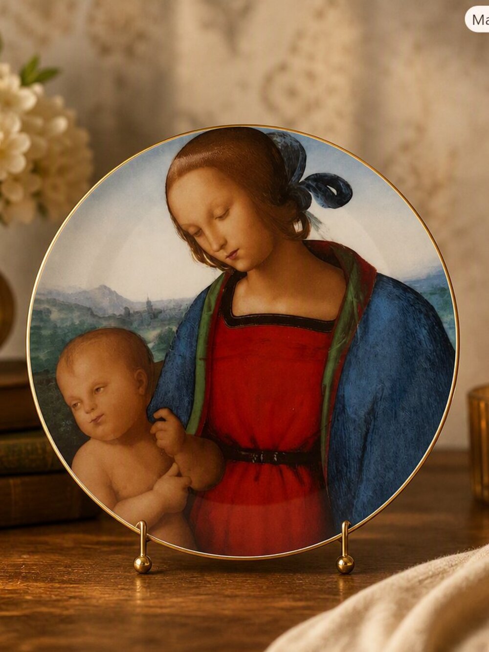 Vintage 1986 Madonna and Child By Pietro Vanucci Perugino Collector's Plate